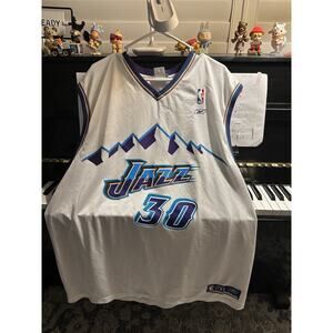 Utah Jazz Jersey Mens White NBA Basketball Arroyo 30 Reebok Team Apparel 2XL